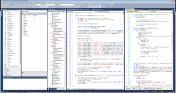 Screenshot of the development environment while working on a custom dynamic website.